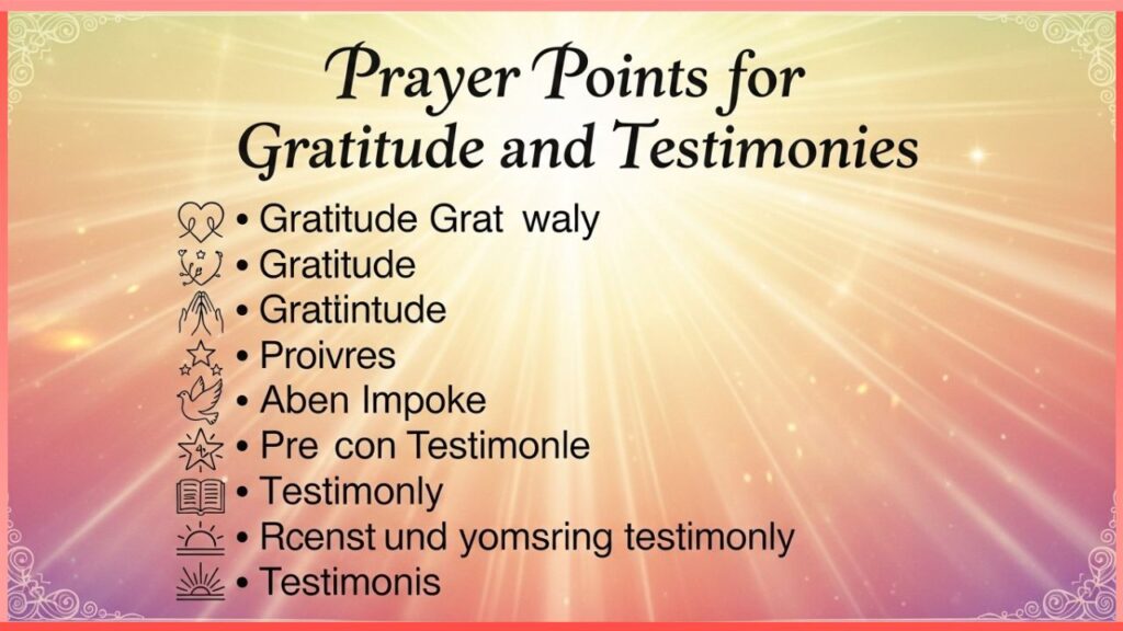 Prayer Points for Gratitude