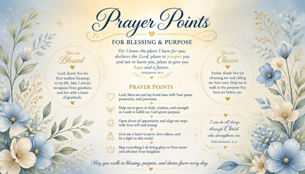 Prayer Points for Blessing & Purpose