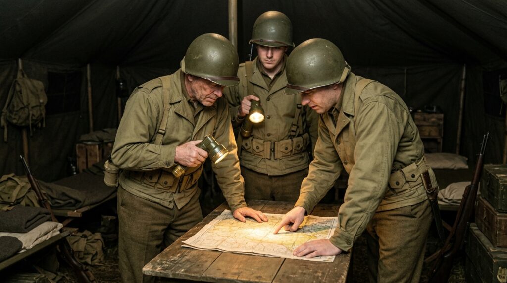 flashlights during World War II